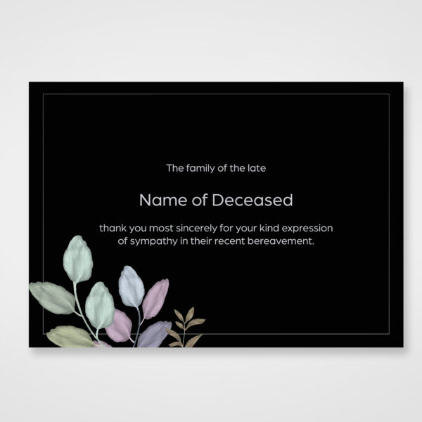 funeral thank you card