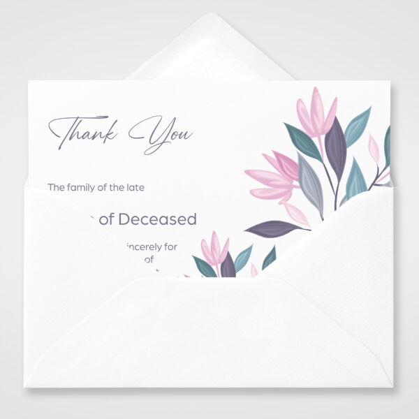 funeral thank you card