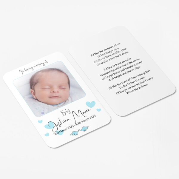 baby memorial card