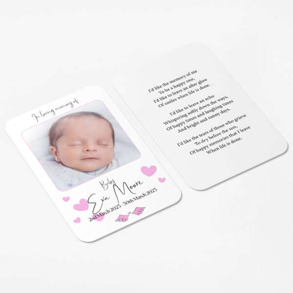 baby memorial card