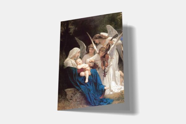 Religious folded memorial card