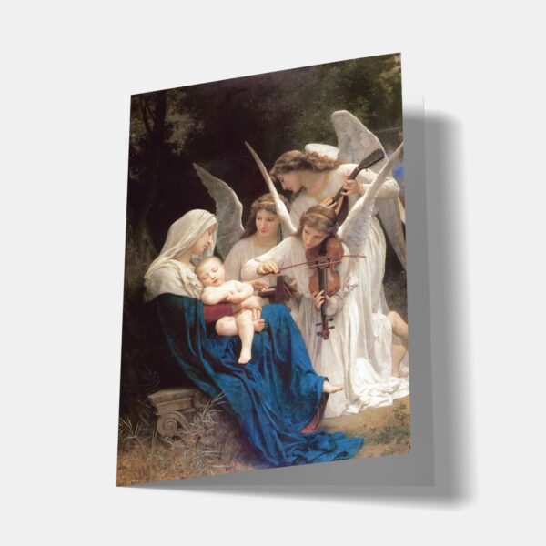Religious folded memorial card