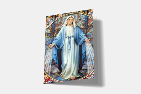 Religious folded memorial card