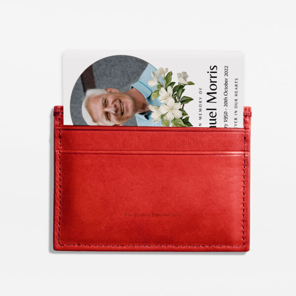 plastic memorial card