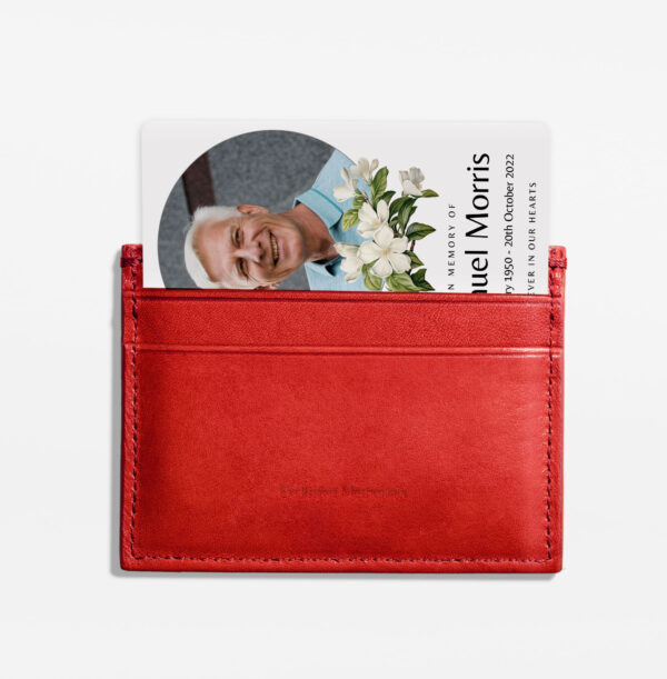 plastic memorial card