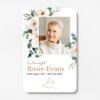 plastic memorial card