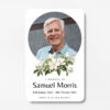plastic memorial card