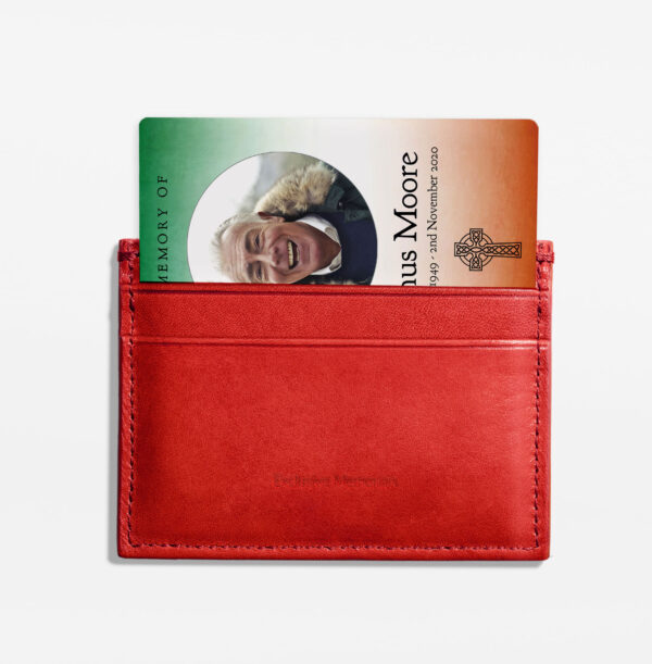 Irish themed laminated memorial card