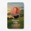 laminated memorial card