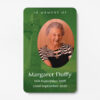 laminated memorial card