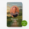 Laminated Memorial Card
