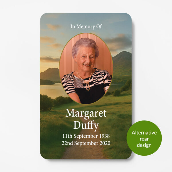 Laminated Memorial Card