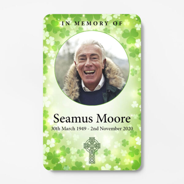 Irish Themed Laminated Memorial Keepsake Card 06