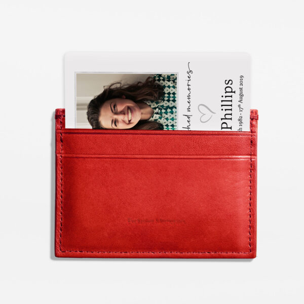 plastic memorial card