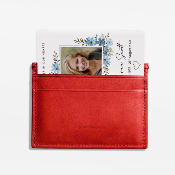 plastic memorial card