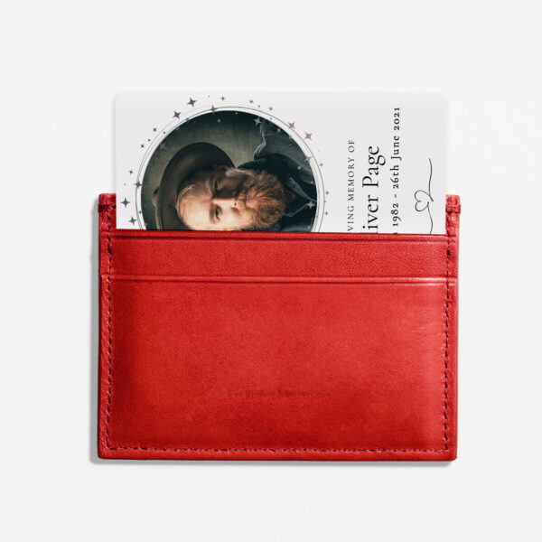 plastic memorial card