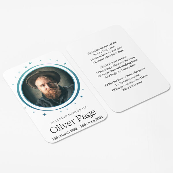 wallet memorial card