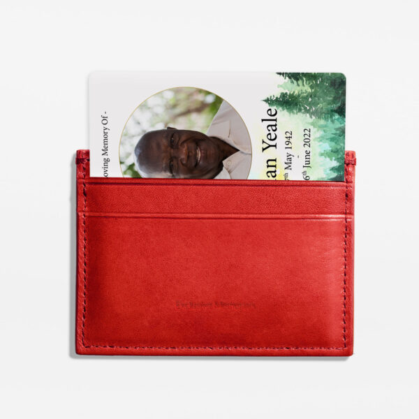laminated wallet memorial card