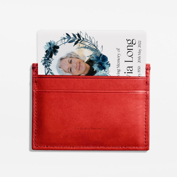 plastic wallet memorial card