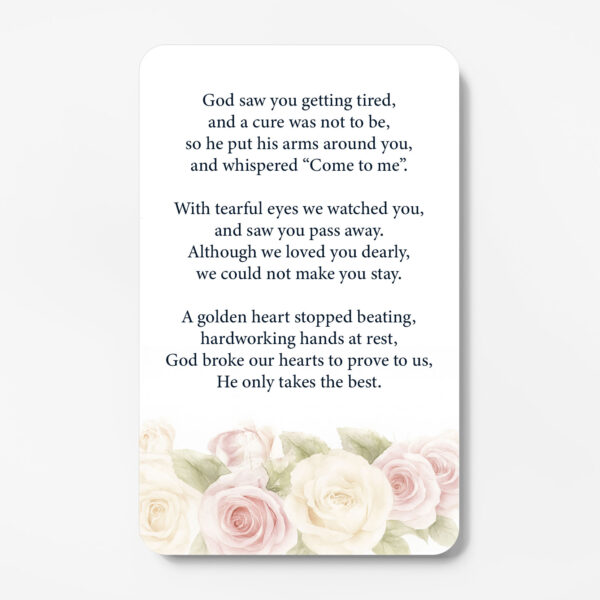 memorial card