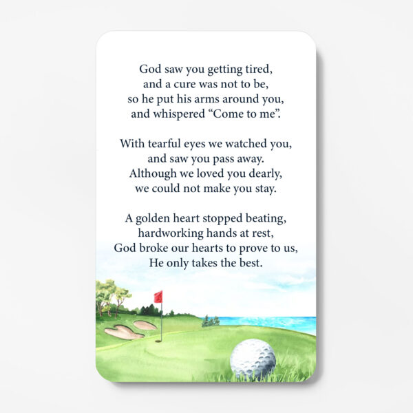 laminated wallet memorial card