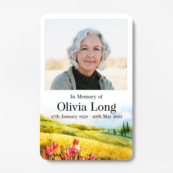 laminated wallet memorial card