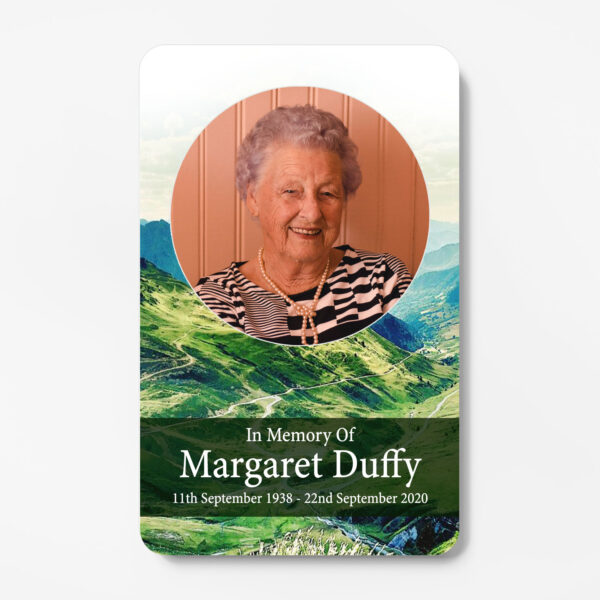 laminated wallet memorial card