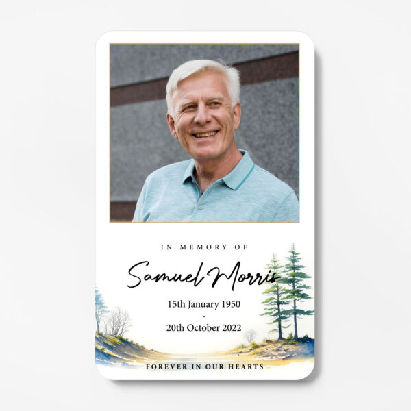 laminated wallet memorial card