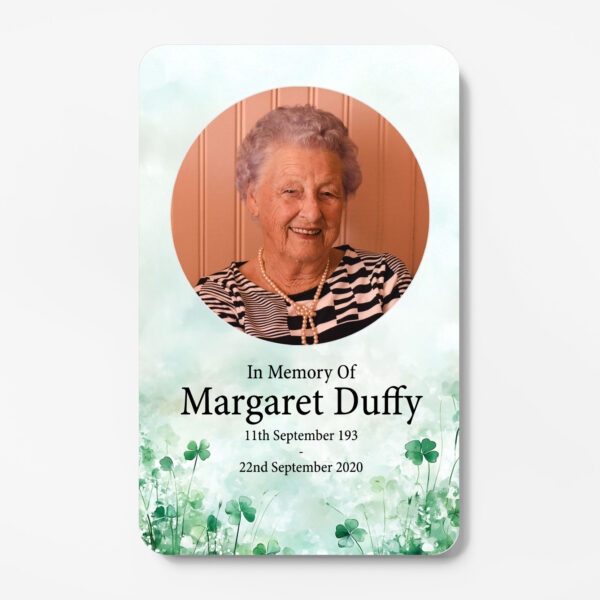 laminated wallet memorial card