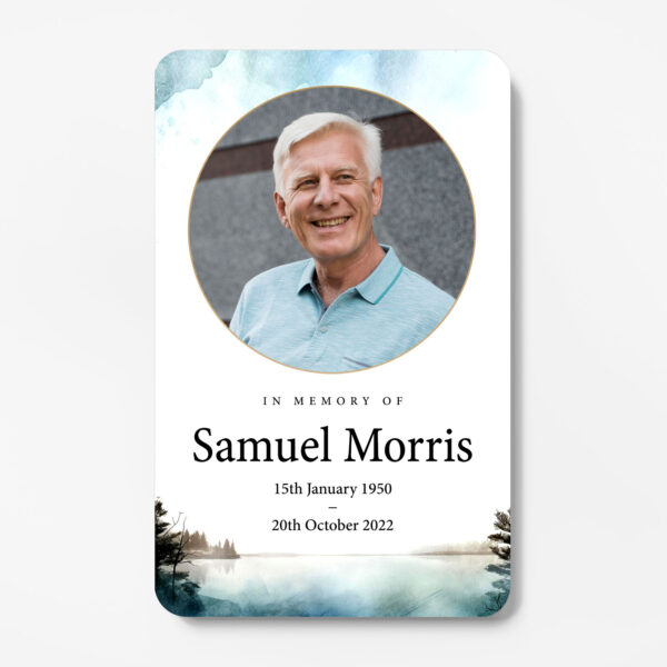 laminated wallet memorial card