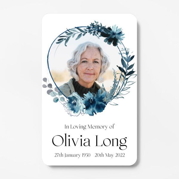 plastic wallet memorial card