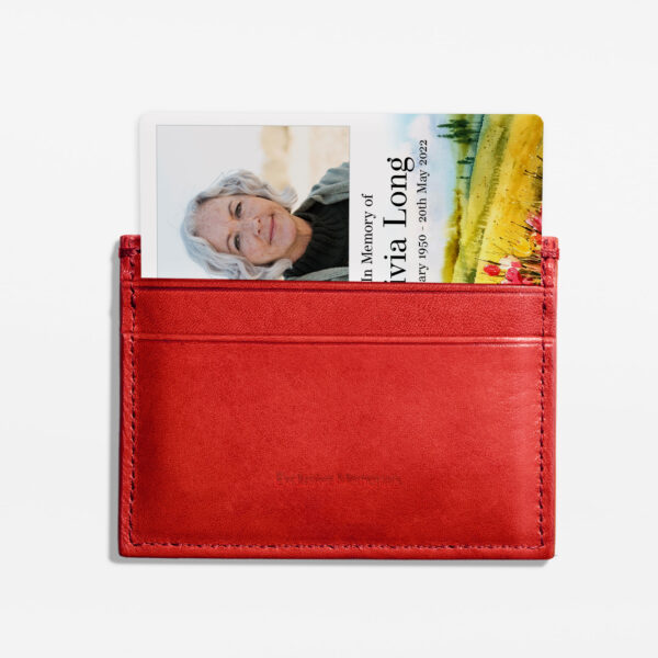 laminated wallet memorial card