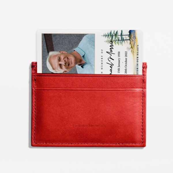 laminated wallet memorial card