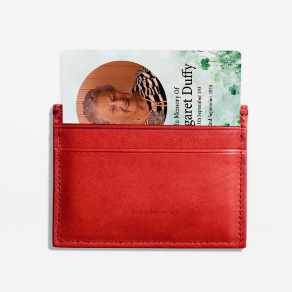 laminated wallet memorial card