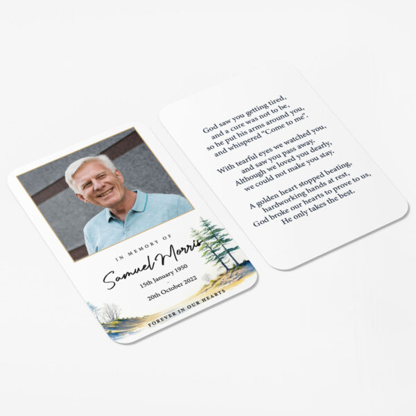 laminated wallet memorial card