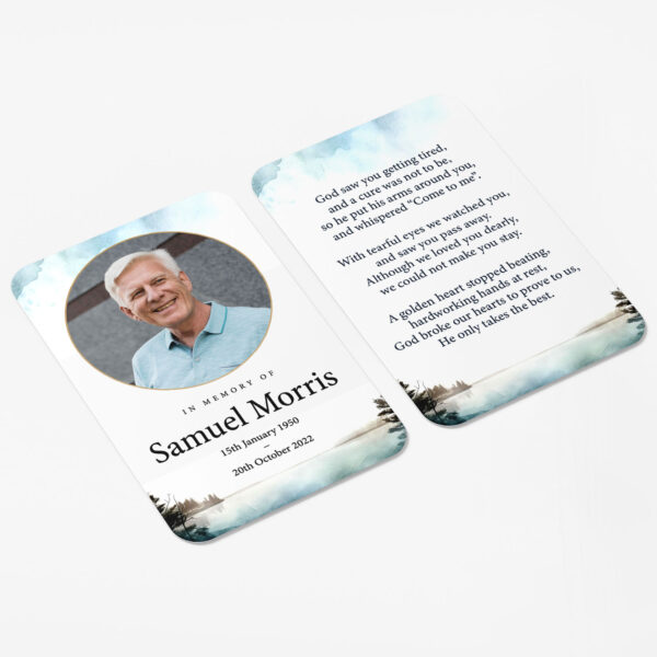 laminated wallet memorial card