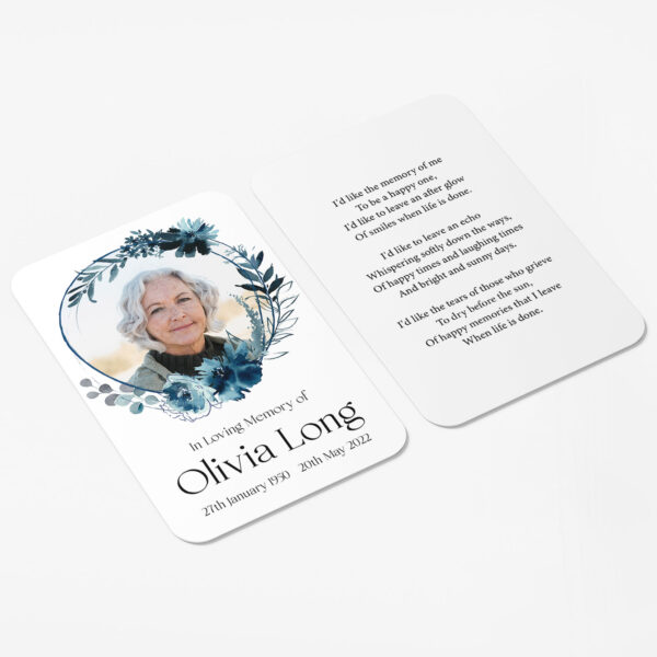 plastic wallet memorial card