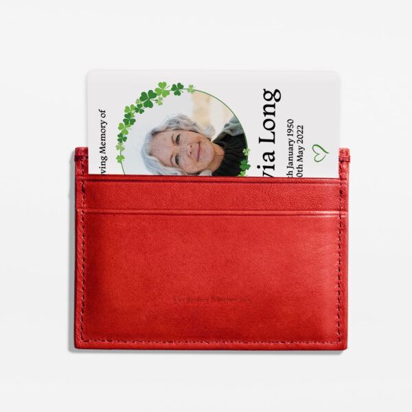 plastic wallet memorial card