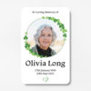 plastic wallet memorial card