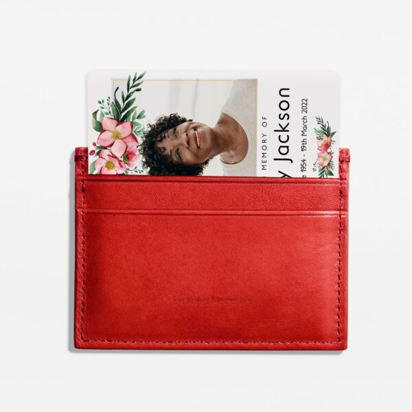 plastic wallet memorial card