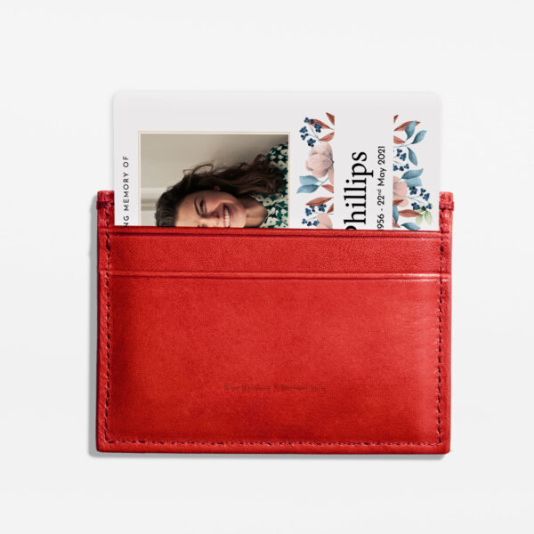 plastic wallet memorial card