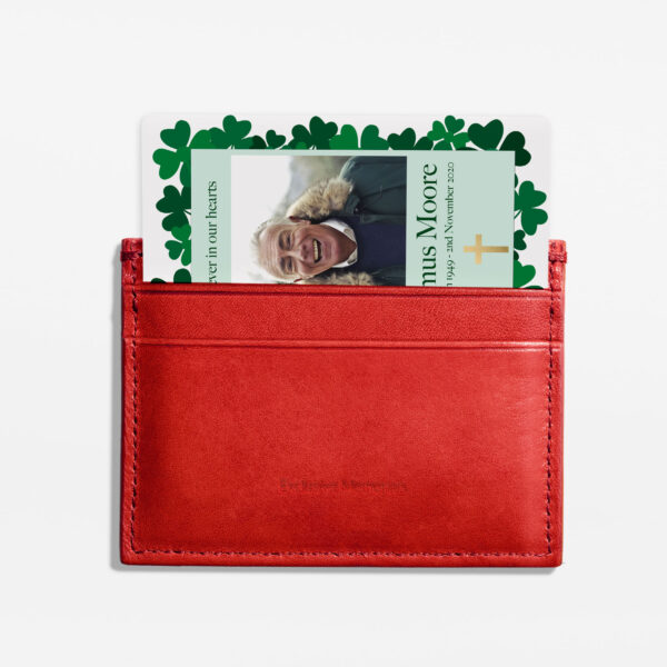 plastic wallet memorial card