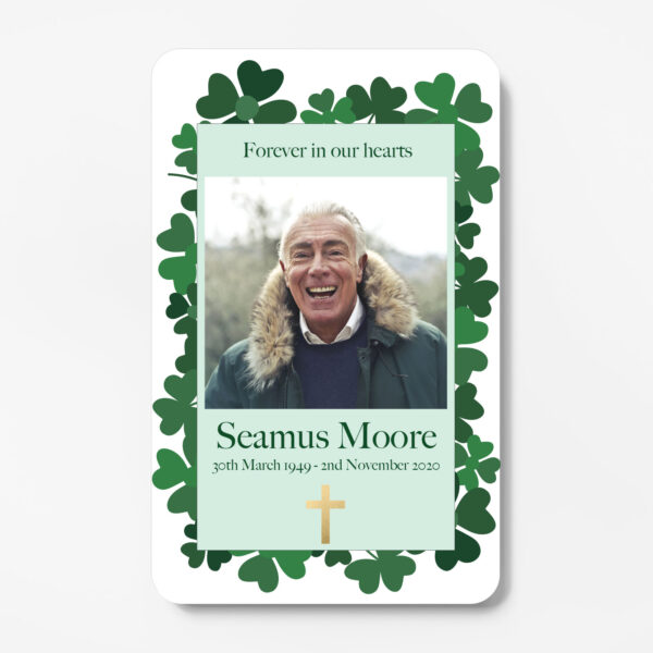 plastic wallet memorial card