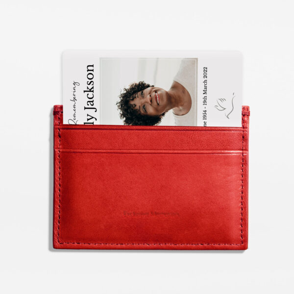 plastic wallet memorial card