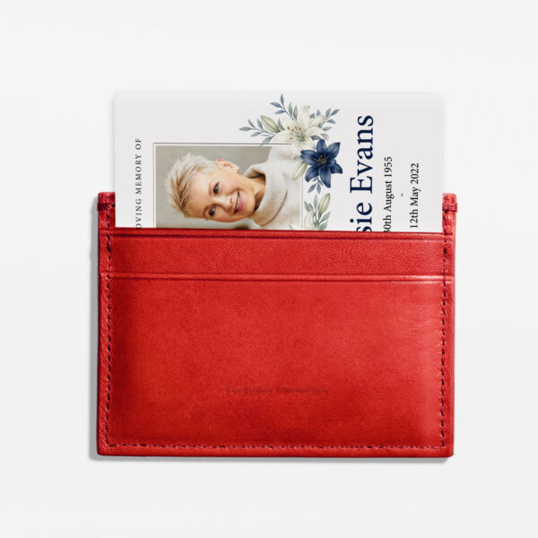 plastic wallet memorial card