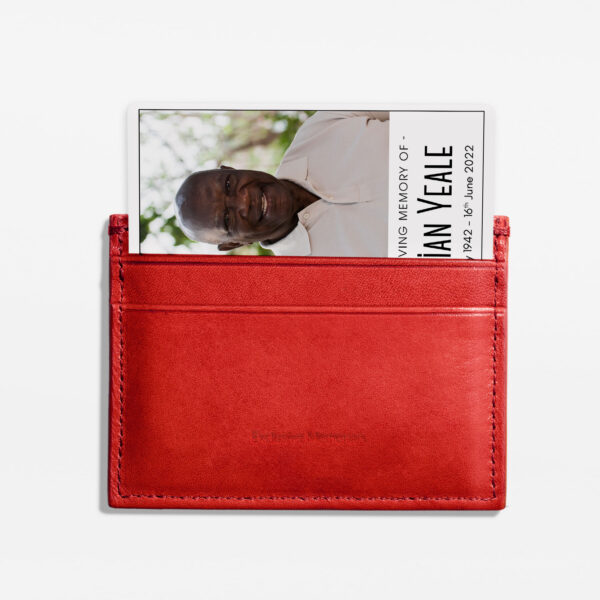 plastic wallet memorial card