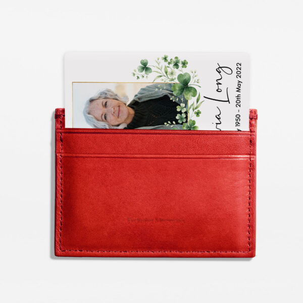 plastic wallet memorial card