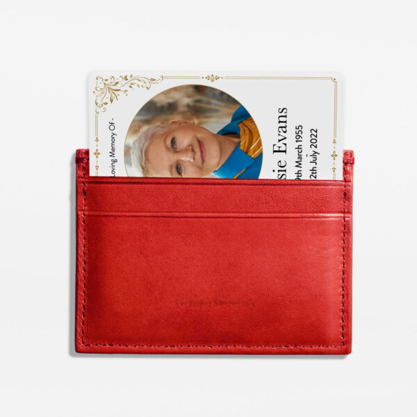 plastic wallet memorial card