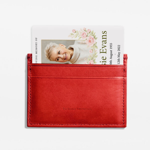 plastic wallet memorial card