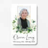 plastic wallet memorial card